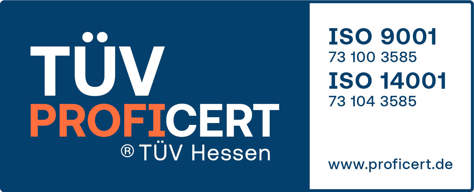 ISO 9001 - 73 100 3585, ISO 14001 - 73 104 3585